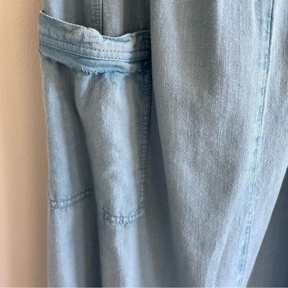 NWT Anthropologie Pilcro Flutter Sleeve Mdi Dress Blue Size Small - Picture 5 of 16